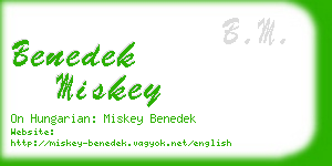 benedek miskey business card